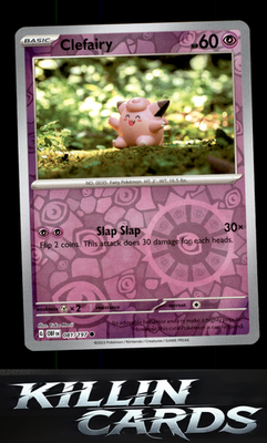 Reverse Holofoil Clefairy 081/197 Pokemon Common SV03: Obsidian Flames Card NM