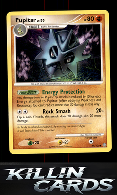 Pupitar 47/100 Pokemon Uncommon Stormfront Card NM