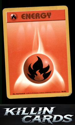 Fire Energy 098/102 Pokemon Common Base Set Card LP