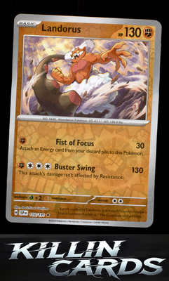Reverse Holofoil Landorus 110/191 Pokemon Rare SV08: Surging Sparks Card NM