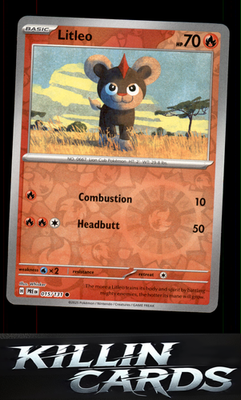 Reverse Holofoil Litleo 015/131 Pokemon Common SV: Prismatic Evolutions Card NM