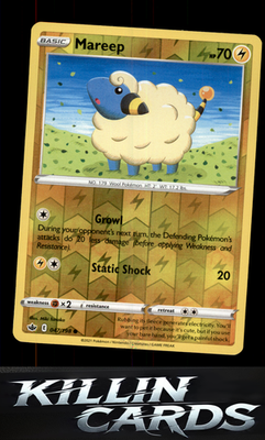 Reverse Holofoil Mareep 047/198 Pokemon Common SWSH06: Chilling Reign Card NM