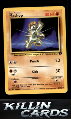 Machop 59/82 Pokemon Common Team Rocket Card LP