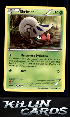 Shelmet 11/101 Pokemon Common Noble Victories Card NM