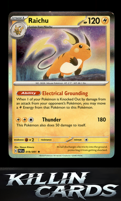 Raichu - 019/091 019/091 Pokemon Rare SV: Paldean Fates Card LP