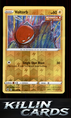 Reverse Holofoil Voltorb 087/264 Pokemon Common SWSH08: Fusion Strike Card NM