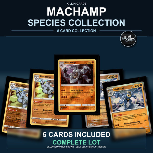 Pokemon TCG Machamp Species Collection 5 Different Cards
