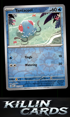 Reverse Holofoil Tentacool 072/165 Pokemon Common SV: Scarlet & Violet 151 Card