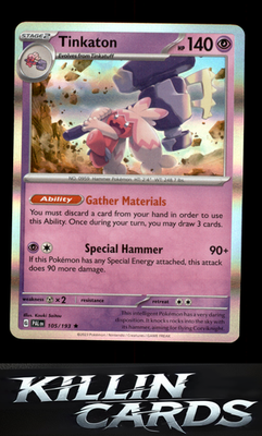 Tinkaton 105/193 Pokemon Rare SV02: Paldea Evolved Card NM