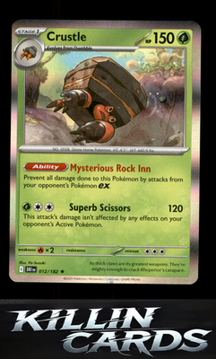 Crustle - 012/182 012/182 Pokemon Rare SV10: Destined Rivals Card NM