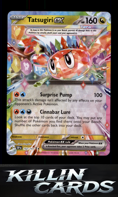 Tatsugiri ex - 142/191 142/191 Pokemon Double Rare SV08: Surging Sparks Card NM