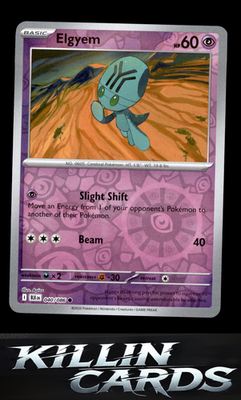 Reverse Holofoil Elgyem 040/086 Pokemon Common SV: Black Bolt Card NM