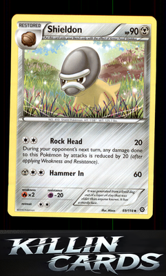 Shieldon 69/114 Pokemon Uncommon XY - Steam Siege Card LP