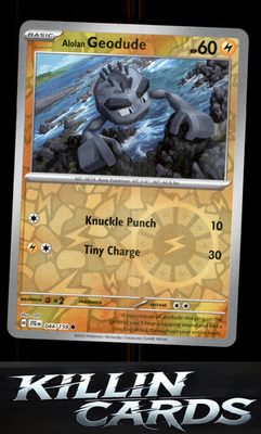 Reverse Holofoil Alolan Geodude 044/159 Pokemon Common SV09: Journey Together Ca