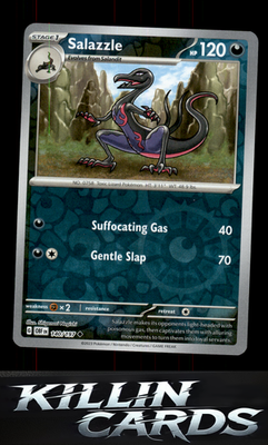 Reverse Holofoil Salazzle 140/197 Pokemon Uncommon SV03: Obsidian Flames Card NM
