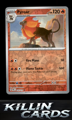 Reverse Holofoil Pyroar 016/131 Pokemon Uncommon SV: Prismatic Evolutions Card N