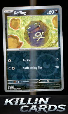 Reverse Holofoil Koffing 091/159 Pokemon Common SV09: Journey Together Card NM