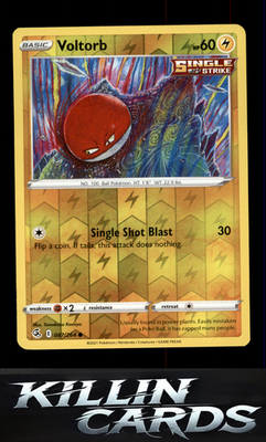 Reverse Holofoil Voltorb 087/264 Pokemon Common SWSH08: Fusion Strike Card NM
