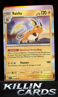 Raichu - 019/091 019/091 Pokemon Rare SV: Paldean Fates Card NM