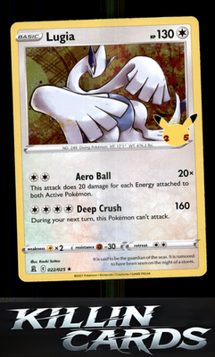 Lugia 022/025 Pokemon Holo Rare Celebrations Card NM