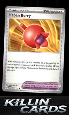 Haban Berry 111/131 Pokemon Common SV: Prismatic Evolutions Card NM