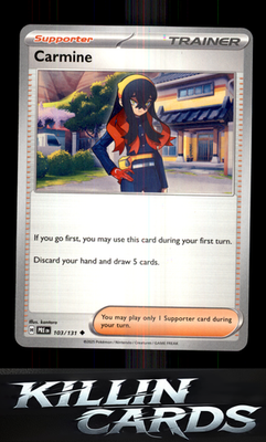Carmine 103/131 Pokemon Uncommon SV: Prismatic Evolutions Card NM
