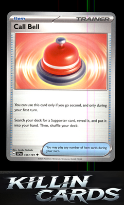 Call Bell 165/191 Pokemon Uncommon SV08: Surging Sparks Card NM