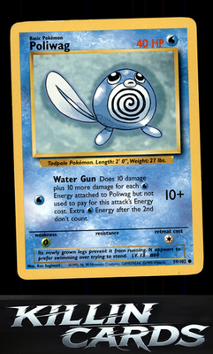 Poliwag 059/102 Pokemon Common Base Set Card LP