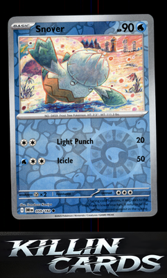 Reverse Holofoil Snover 059/182 Pokemon Common SV10: Destined Rivals Card NM