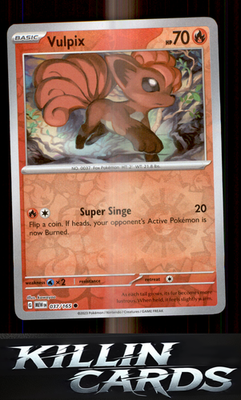 Reverse Holofoil Vulpix 037/165 Pokemon Common SV: Scarlet & Violet 151 Card NM