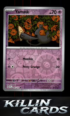 Reverse Holofoil Yamask 082/191 Pokemon Common SV08: Surging Sparks Card NM