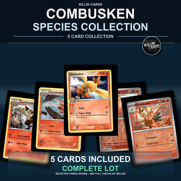 Pokemon TCG Combusken Species Collection 5 Different Cards