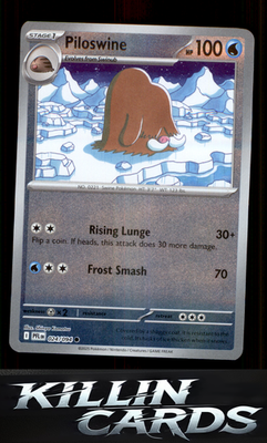 Reverse Holofoil Piloswine 024/094 Pokemon Common ME02: Phantasmal Flames Card N