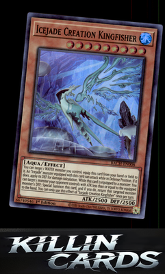 1st Edition Icejade Creation Kingfisher BACH-EN008 YuGiOh Super Rare Battle of C