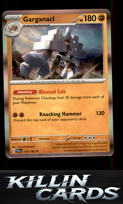 Garganacl 123/193 Pokemon Rare SV02: Paldea Evolved Card NM