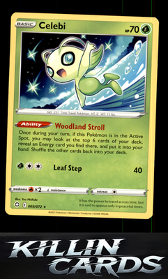 Celebi 003/072 Pokemon Rare Shining Fates Card NM