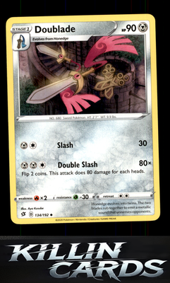Doublade 134/192 Pokemon Uncommon SWSH02: Rebel Clash Card NM