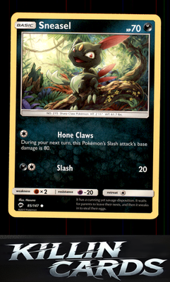 Sneasel 85/147 Pokemon Common SM - Burning Shadows Card NM
