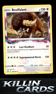 Bouffalant 148/196 Pokemon Rare SWSH11: Lost Origin Card NM