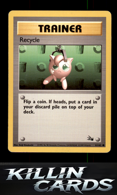 Recycle 61/62 Pokemon Common Fossil Card LP