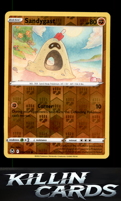 Reverse Holofoil Sandygast 099/195 Pokemon Common SWSH12: Silver Tempest Card NM