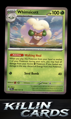 Whimsicott 008/131 Pokemon Rare SV: Prismatic Evolutions Card NM