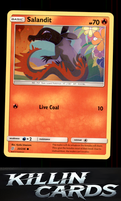 Salandit (33) 33/236 Pokemon Common SM - Unified Minds Card NM
