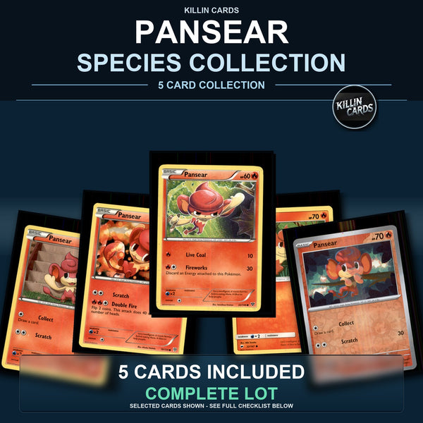 Pokemon TCG Pansear Species Collection 5 Different Cards