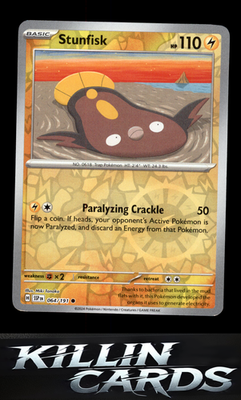 Reverse Holofoil Stunfisk - 064/191 064/191 Pokemon Common SV08: Surging Sparks