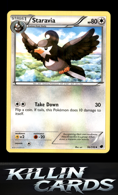 Staravia 96/116 Pokemon Uncommon Plasma Freeze Card NM