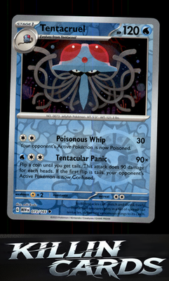 Reverse Holofoil Tentacruel 073/165 Pokemon Uncommon SV: Scarlet & Violet 151 Ca