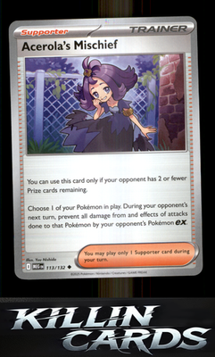 Acerola's Mischief - 113/132 113/132 Pokemon Uncommon ME01: Mega Evolution Card