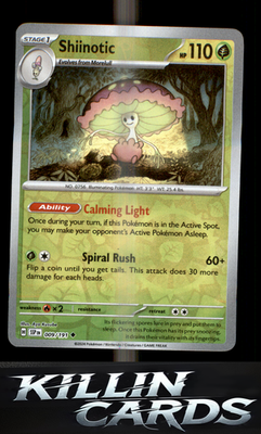 Reverse Holofoil Shiinotic - 009/191 009/191 Pokemon Uncommon SV08: Surging Spar