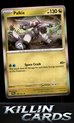 Palkia 136/191 Pokemon Rare SV08: Surging Sparks Card NM